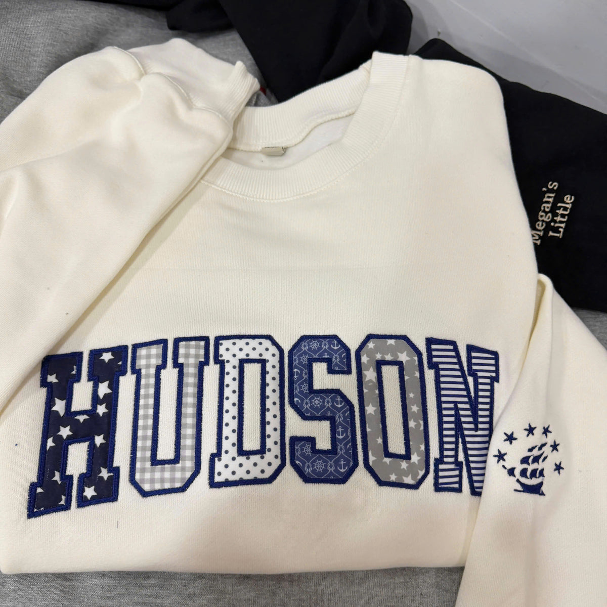 Custom Embroidered Hudson, personalized sleeve, only for you