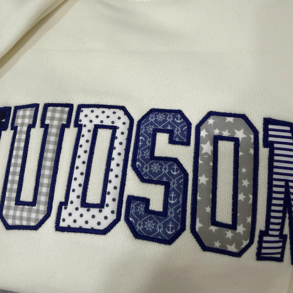 Custom Embroidered Hudson, personalized sleeve, only for you