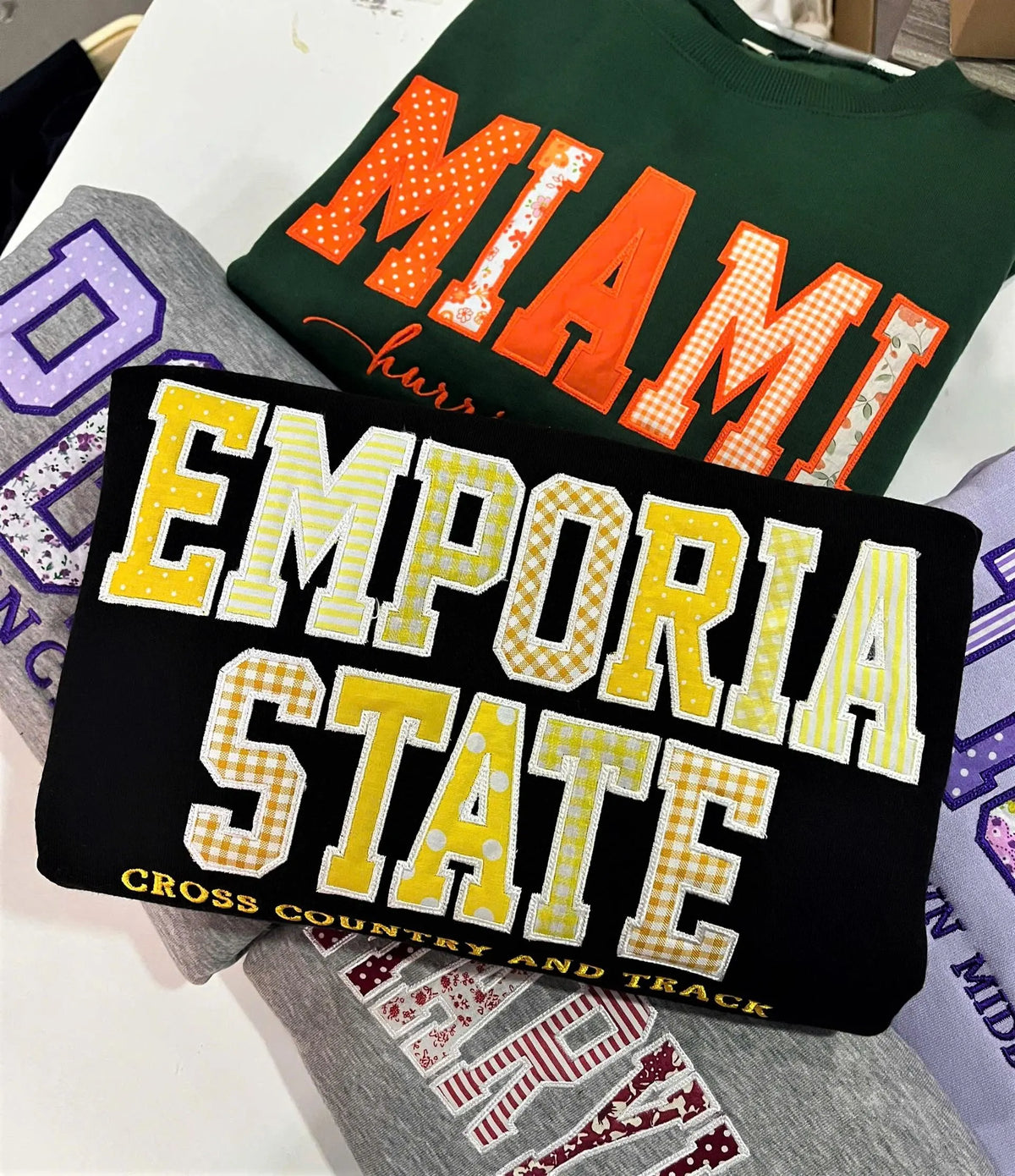 Custom Embroidered School Spirit Sweatshirt, Varsity Crewneck Shirt, Department Team Pullover, Graduation Student Gift