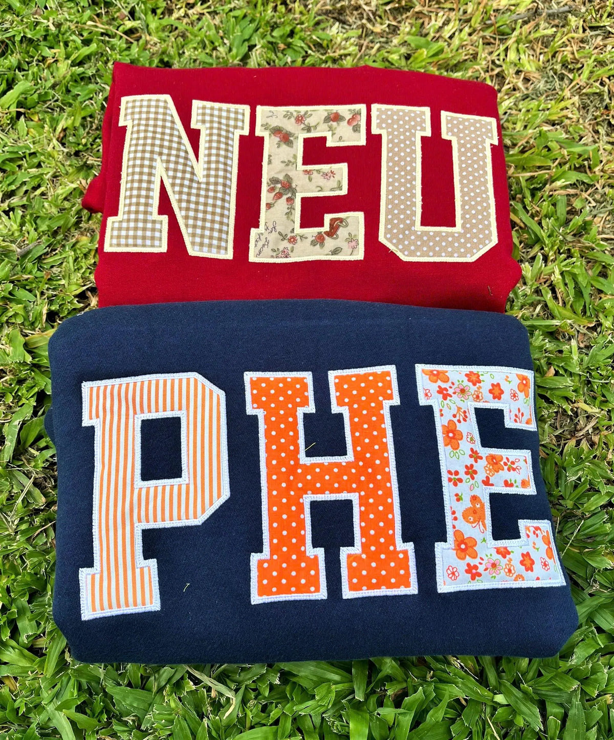 Custom Embroidered School Spirit Hoodie Sweatshirt, Personalized Varsity Letter Pullover, Patchwork Applique Team Club Gift