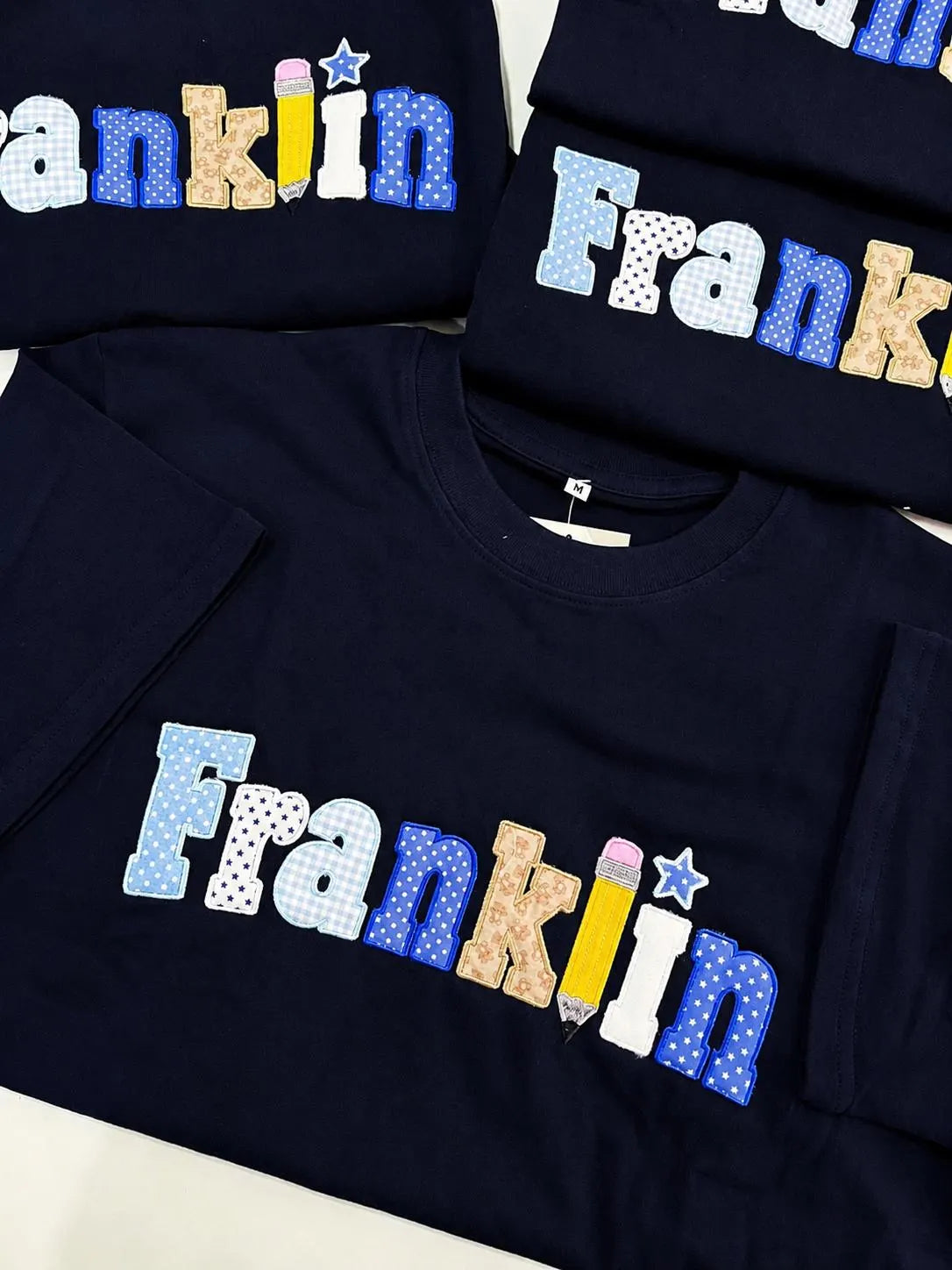 Embroidered Teacher Shirt, Custom Patchwork Applique Name Tee, Back To School T Shirt, Personalized Classroom Teacher Gift
