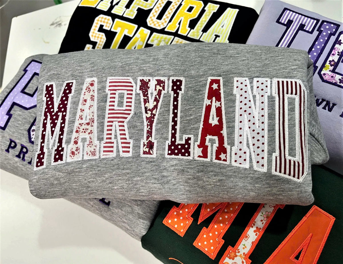 Custom Embroidered School Spirit Sweatshirt, Varsity Crewneck Shirt, Department Team Pullover, Graduation Student Gift