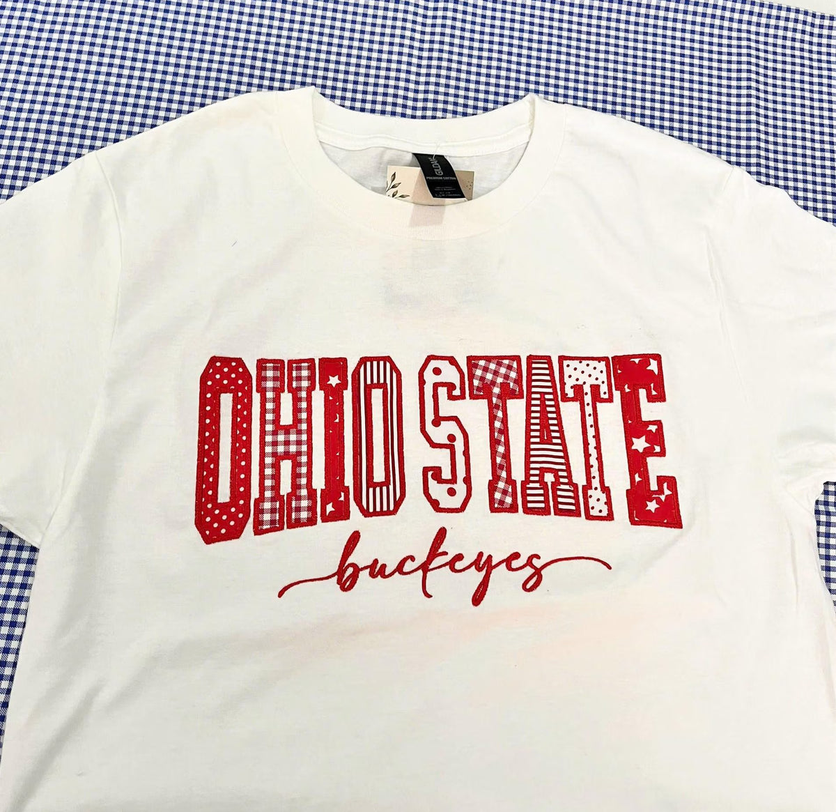 Custom Embroidered School Spirit T Shirt, Personalized Varsity Applique Tee, College Team Shirt, Custom Mascot Student Gift