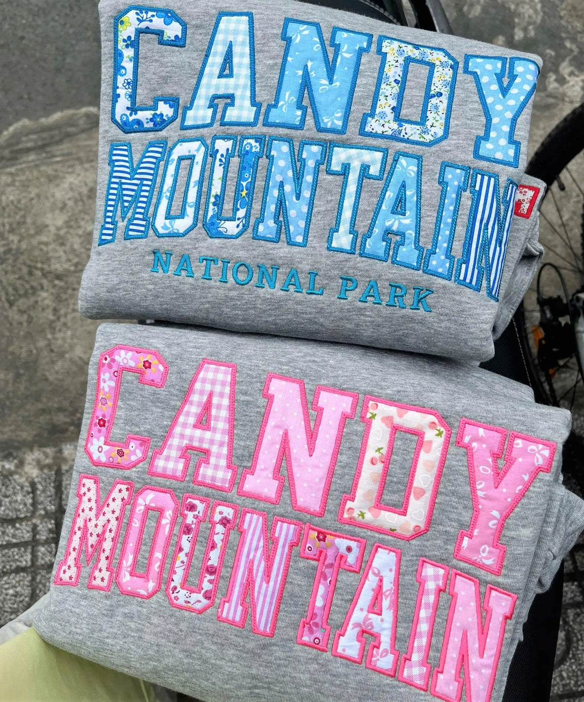 Embroidered Patchwork Applique Sweatshirt, Custom Place Name Crewneck, Personalized Camp Trip Sweater, Group Retreat Staff Gift