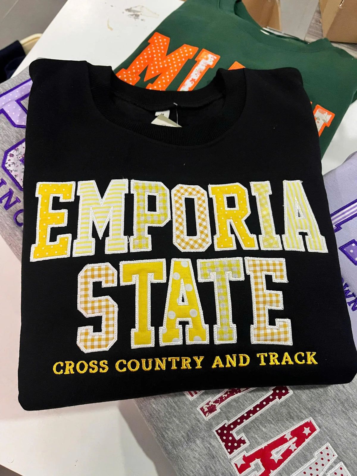 Custom Embroidered School Spirit Sweatshirt, Varsity Crewneck Shirt, Department Team Pullover, Graduation Student Gift