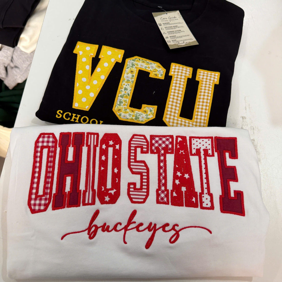 Custom Patchwork Sweatshirt, Personalized Applique Embroidered Crewneck, Varsity College Style Pullover, Student Gift