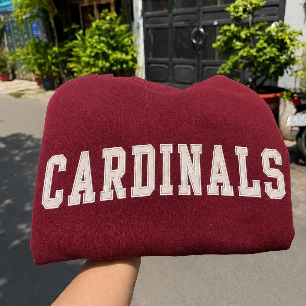 Personalized Game Day Crewneck, Custom Team Name Applique Sweatshirt, Sleeve Number Embroidered Pullover, Sports Mom Gift