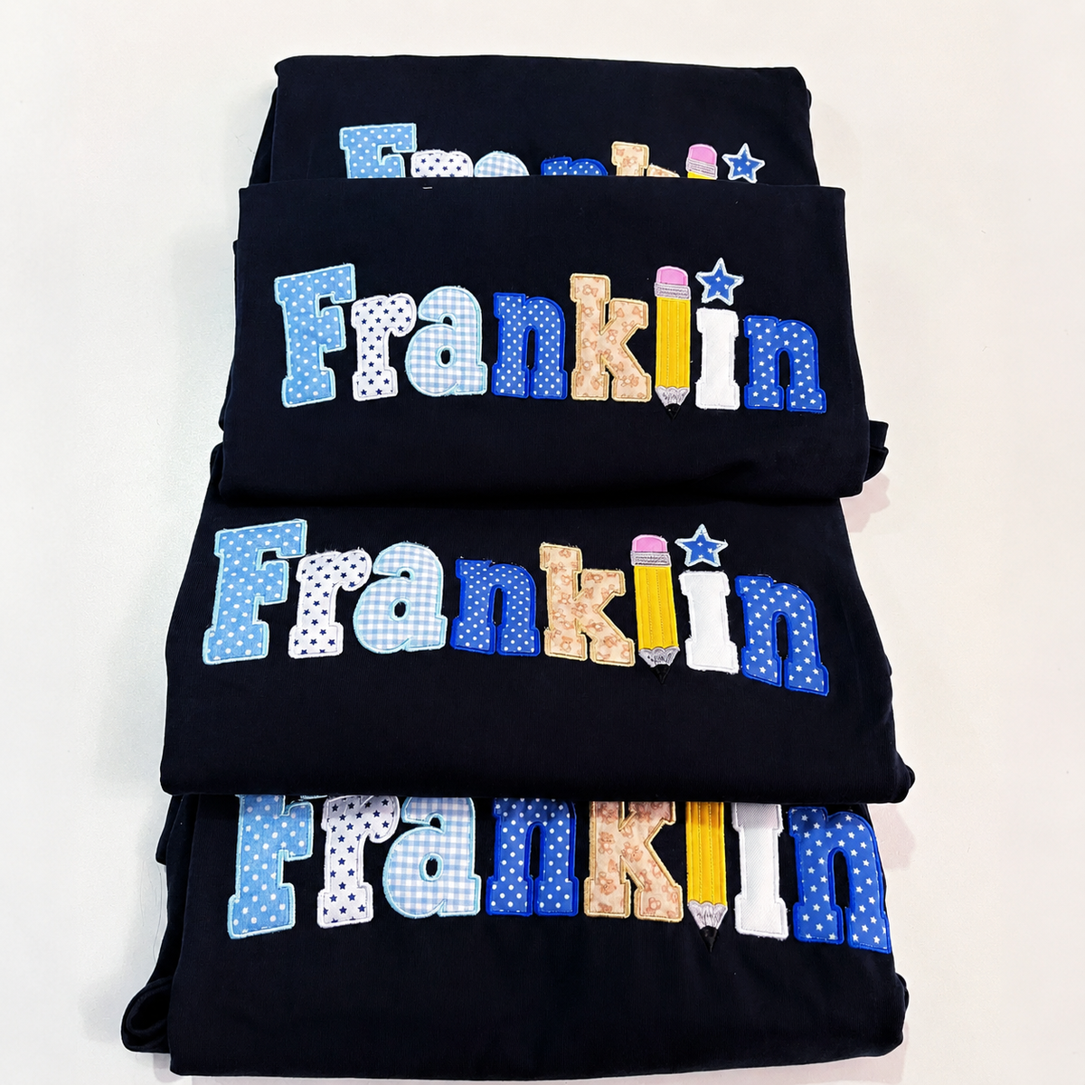 Embroidered Teacher Shirt, Custom Patchwork Applique Name Tee, Back To School T Shirt, Personalized Classroom Teacher Gift