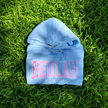 Custom Beach Trip Hoodie, Personalized Place Name Sweatshirt, Patchwork Applique Vacation Pullover, Lake Weekend Group Gift