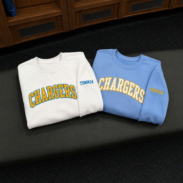 Personalized Game Day Sweatshirt, Custom Football Team Crewneck, Sleeve Number Embroidered Sweater, Sports Mom Senior Night Gift