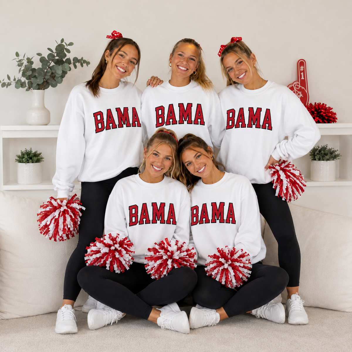 Custom Team Sweatshirt, Matching Applique Crewneck, Personalized Varsity Letter Shirt, Cheer Team Gift, Group Spirit Wear, School Clubs