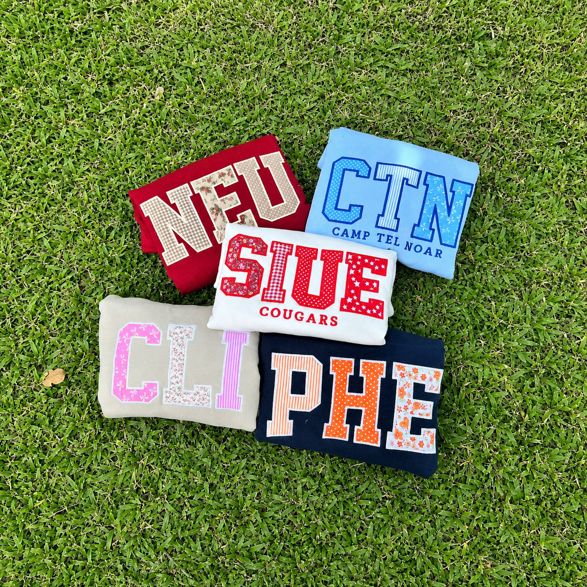 Custom Embroidered School Spirit Hoodie Sweatshirt, Personalized Varsity Letter Pullover, Patchwork Applique Team Club Gift