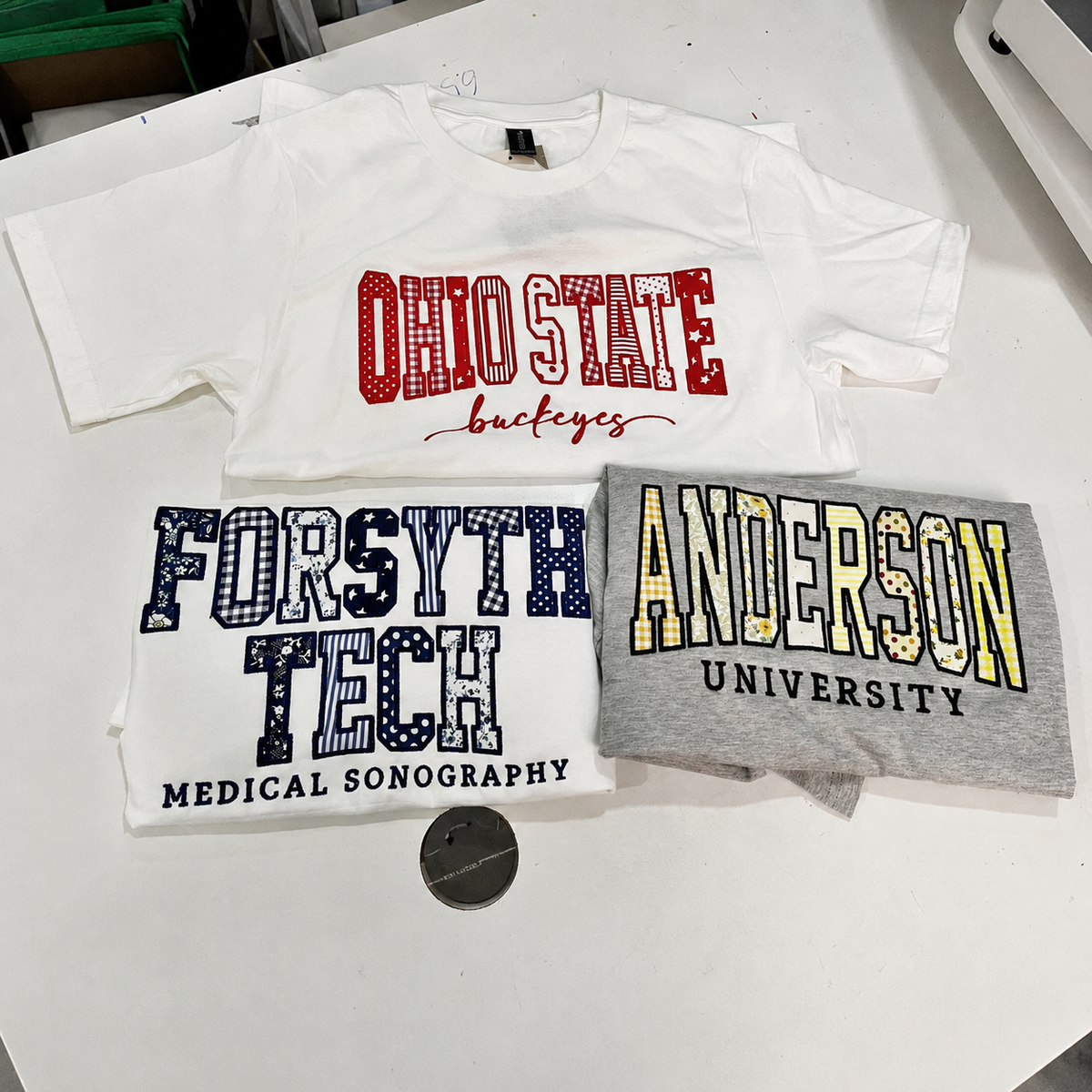 Custom Embroidered School Spirit T Shirt, Personalized Varsity Applique Tee, College Team Shirt, Custom Mascot Student Gift
