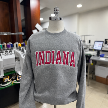 Custom Embroidered Sweatshirt, Polka Dot Applique Crewneck,Personalized College Style Pullover, Cozy State Pride Merch GiftInspired Top