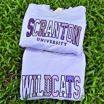 Personalized Embroidered  Graduation Sweatshirt, Custom Senior Class Varsity Letter Crewneck, School Color Applique Merch Gift