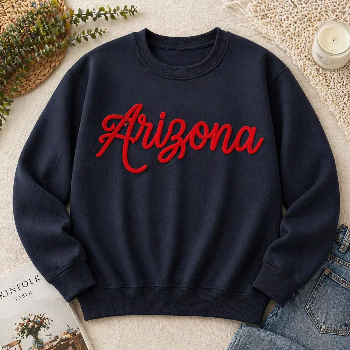 Personalized Chenille Embroidered Mama Sweatshirt, Yarn Script Crewneck, Cozy Mom Gift, Minimalist Mama Shirt, Custom Name Option
