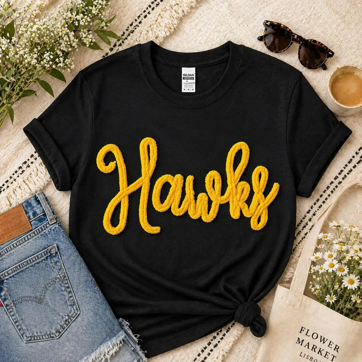 Custom Chenille Embroidered Sweatshirt, Personalized Script Name Crewneck, College University Merch Style, Bold Cozy Gift Idea Clothing