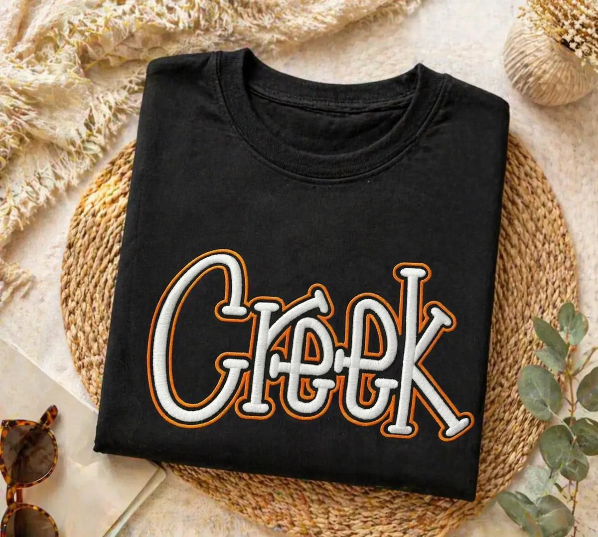 Custom Personalized 3D Puff Embroidered Sweatshirt, Varsity College Crewneck, Raised Puff Name Embroidery Gift