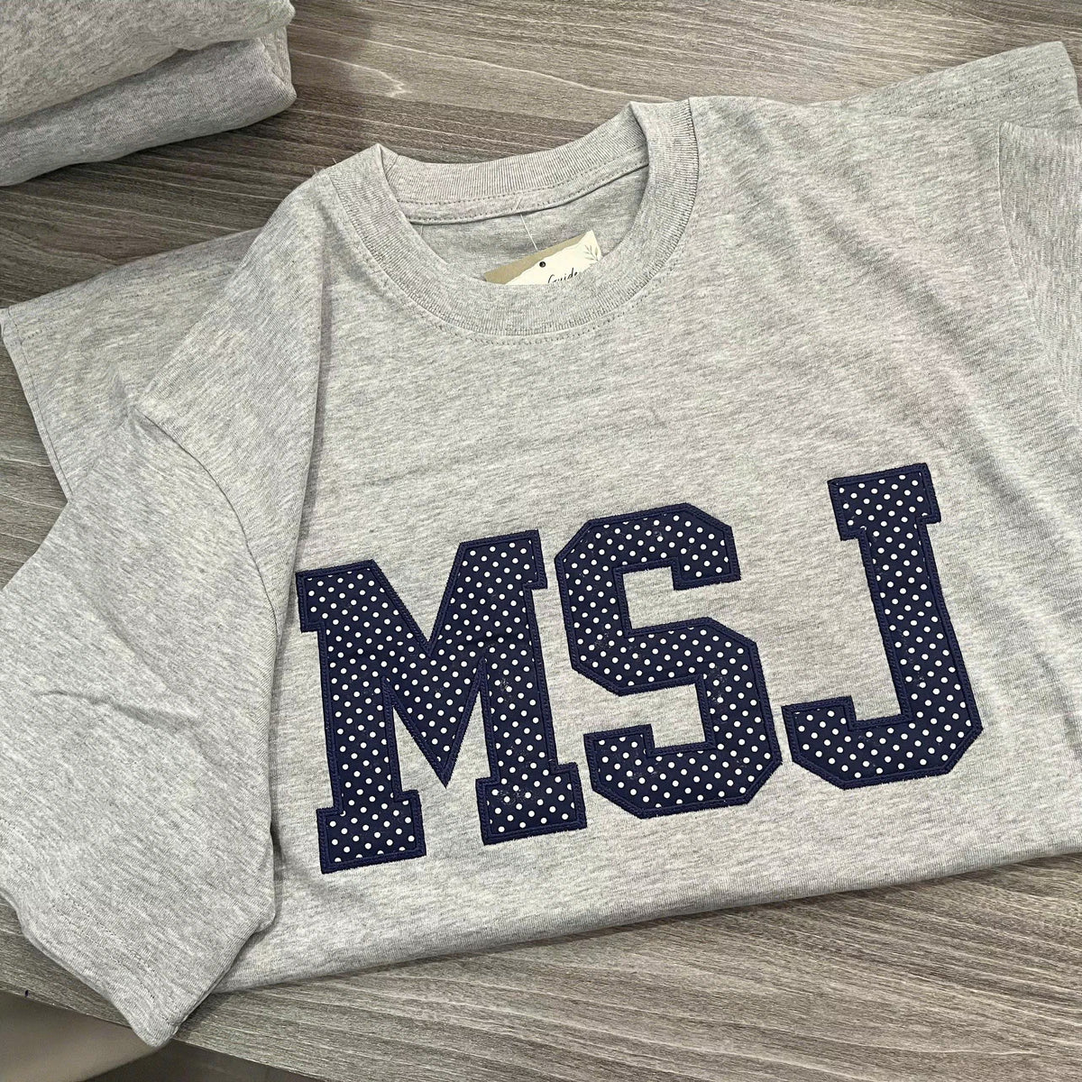 Custom Embroidered Polka Dot Applique Sweatshirt, Personalized Greek Letter Sorority Crewneck, Recruitment, Rush Week and Sisterhood Gift
