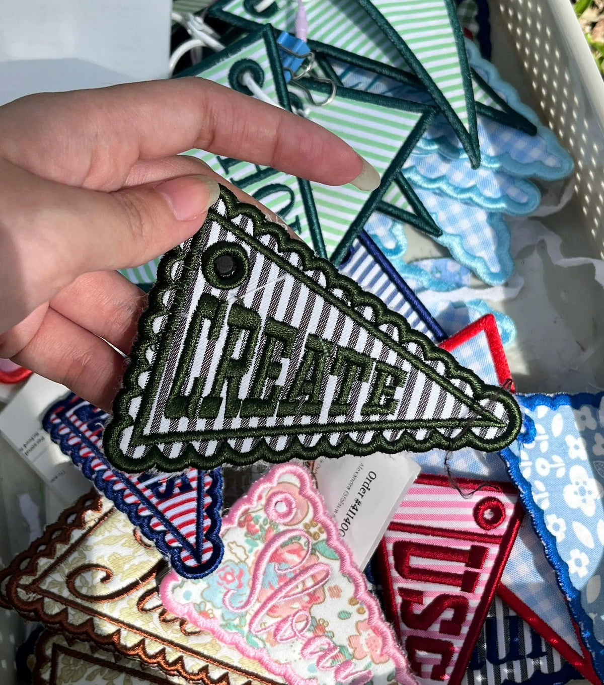 Custom Embroidered Pennant Flag Keychain, Personalized School Spirit Bag Tag, Game Day Backpack Charm, Team Name Gift, Spirit Merch Gift