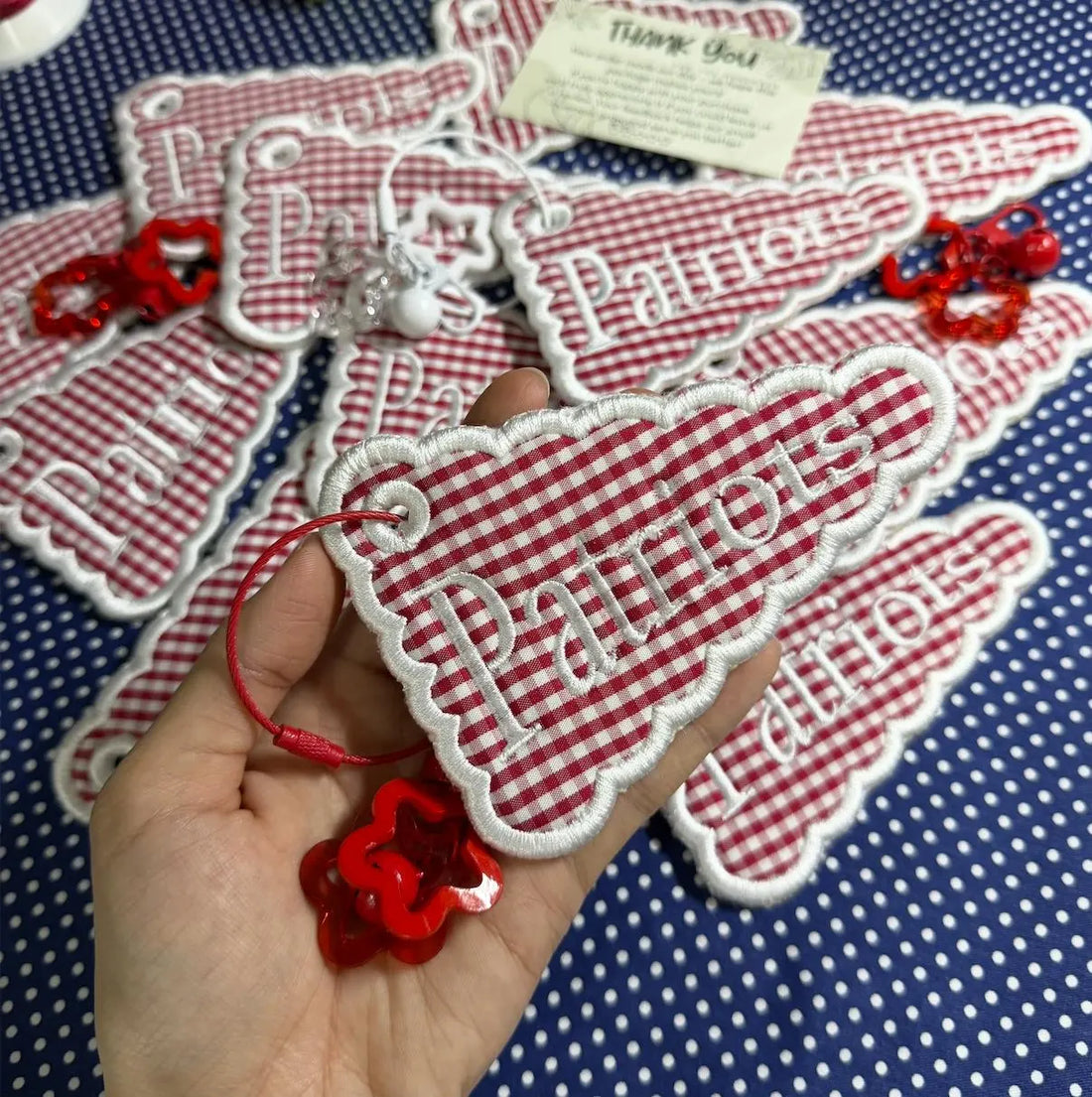 Personalized Pennant Bag Tag, Custom Embroidered Greek Letter Charm, Sorority Gift, College Backpack Accessory, Campus Club Keepsake