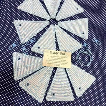Personalized Youth Group Bag Tag, Custom Embroidered Name Pennant, Gingham Church Camp Accessory, VBS Gift, Retreat and Ministry Favor