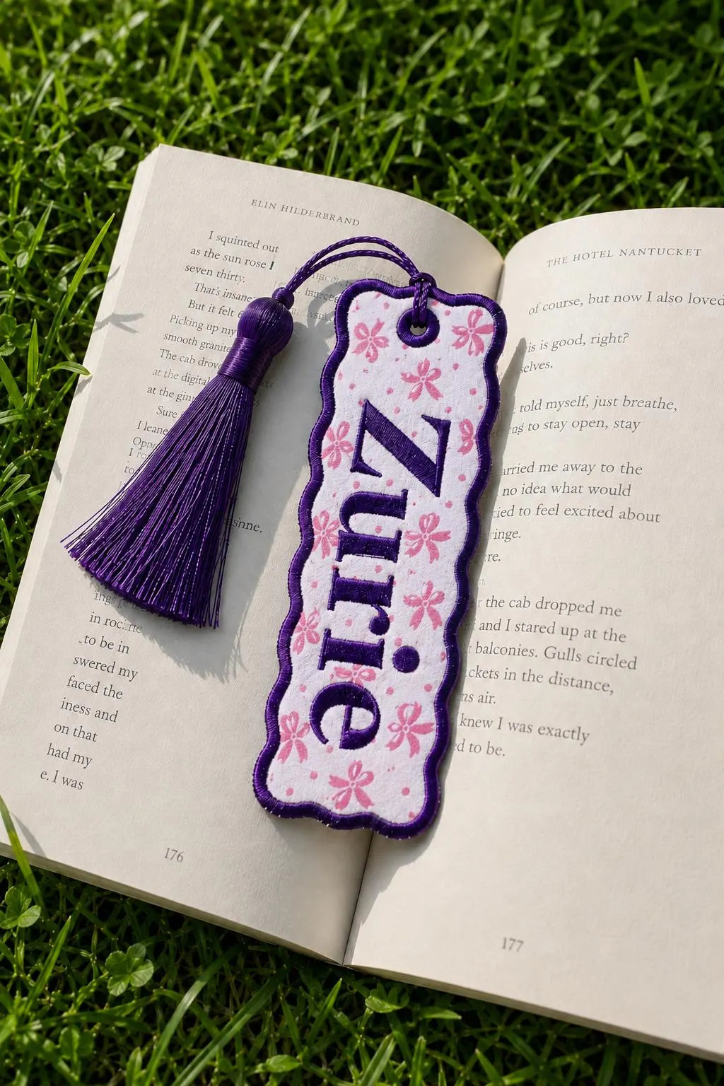 Custom Fabric Bookmark with Tassel, Personalized Name Embroidery, Colorful Page Clip, Reading Reward, Student and Book Bestie Gift